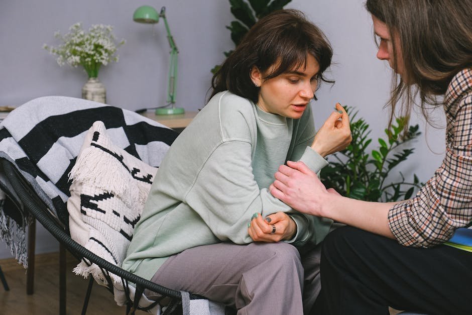 Stroke survivor in supportive psychotherapy session focused on emotional adjustment and identity