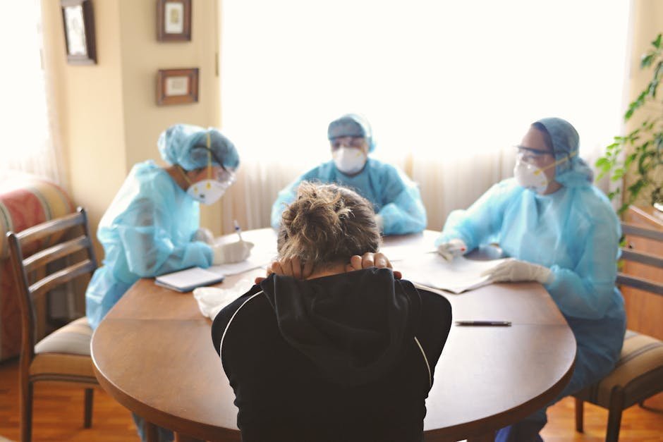 Crisis stabilization recliner room with nurse and psychiatric evaluator at a 23-hour observation facility